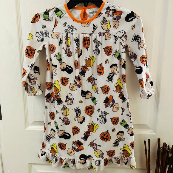 Peanuts Snoopy Toddler Girls Halloween Nightgown Size 4t - Picture 1 of 5